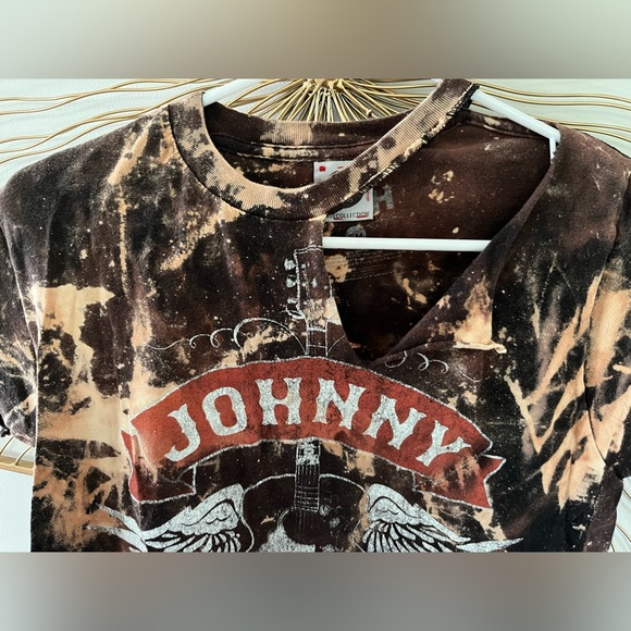 Johnny Cash Size Small/Medium Crop Top TShirt - Picture 1 of 9